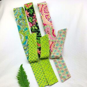 Bundle of 3 Vera Bradley Reversible Fabric Belts
